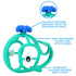 Nuby Chewy Chums All Silicone Soothing Teether, Whale - 3M+...