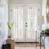 FMFUNCTEX French Front Door Curtains for Glass Door Curtains 72 Inches White Semi-Sheer Window Curtain Yellow and Grey Branch Print Curtain for Pa...