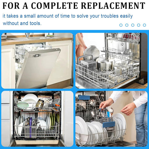 Dishwasher Door Seal Kit Compatible with Frigidaire & Kenmore – Includes 154827601 Tub Gasket, 809006501 Bottom Seal, 154701001 Splash Shield – Re...