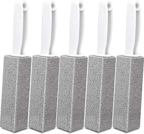 AZEN 5 Pack Pumice Stone for Cleaning, Pumie Scouring Stick with Handle, Pumice Stone Toilet Bowl Cleaner, Pumice Stone Hard Water Stain Remover f...