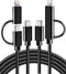 2Pack 2-in-1 6.6FT USB C to Lightning and USB C Charger Cable Multiple Fast Charging Cord Compatible with iPhone 15 14 13 12 11 Pro Max Mini, iPad...