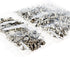 PMLAND 200 Sets/Pairs 9.5mm Silver Cone Spikes Screwback Studs DIY Craft Cool Rivets Punk...