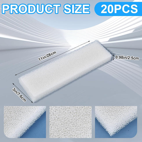 20 Pcs Replacement Foam Filter Pad Inserts Filter Block Filter Media Compatible with Fluval 404/405/ 406 Aquarium Filters (A-226)...