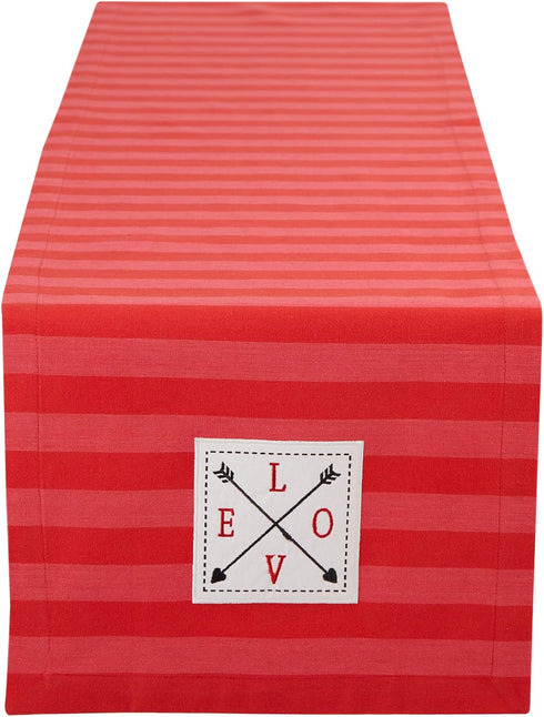 DII Valentine's Day Table Top Collection, Table Runner, 14x72, in Love...