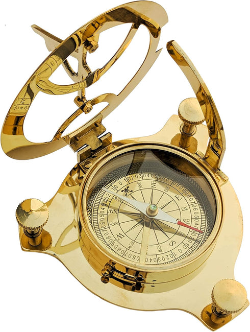 Sundial Compass Solid Brass Sun Dial...