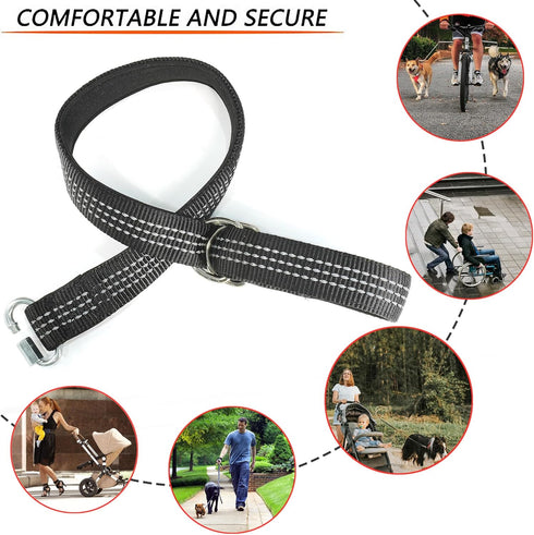 1 Pack Adjustable Safety Wrist Strap for Retractable Dog Leash - Hand Free Short Dog Leash Wrist Strap - Pet Baby Stroller Wheelchair Safety Strap...