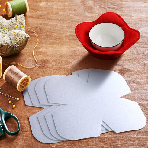 Tudomro Cozy Pre Cut Batting Quilt Batting Fabric Batting for Quilting Bowl Cozy Pattern Template Bowl Wrap Cut on Fold Template for Sewing DIY, 9...