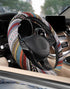 SEG Direct Boho Steering Wheel Cover with Baja Blanket Cloth, Ethnic Style Auto Wheel Cover Made of Coarse Flax, Fits 14 1/2-15 1/4 inches Car Whe...