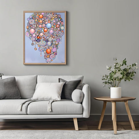 Posterizer 1 pcs-sparkly delicate aesthetic girly chic art-colorful glass beads 2-Inspirational Women's Art Gift for Woman, Women, Wife, Girlfrien...