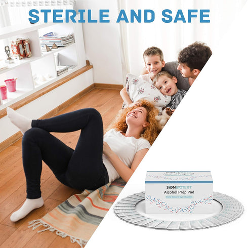 Sterile Alcohol Prep Pads, Thick Alcohol Swabs, Latex-Free Wipes Wrapped Individually, Cotton 2-Ply Swabs, for Medical & First-Aid Kits (100 Wipes...