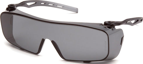 Pyramex Safety Pyramex Cappture Over Prescription Safety Glasses, Gray Frame/Gray H2X Anti-Fog Lens (S9920ST)...