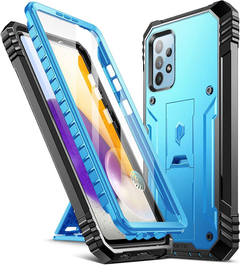 Poetic Revolution Case for Samsung Galaxy A72, Built-in Screen Protector Work with Fingerprint ID, Full Body Rugged Shockproof Protective Cover Ca...