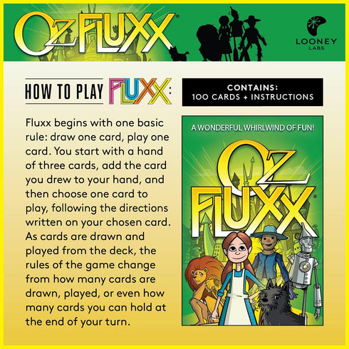 Looney Labs Oz Fluxx Card Game - Wizard of Oz Adventure with Twists and Turns...