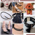 20 Yards Black Studded Faux Suede Cord Lace 5mm Flat Faux Leather Strip Ribbon with Aluminum Rivets Micro Fiber Braiding Leather String for DIY Je...