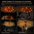 LED Canopy and Umbrellas Lights, 23 Ft LED Outdoor String Lights with Shatterproof Plastic 8LED C7 E-12 Light Bulbs, Waterproof, C Battery Powered...