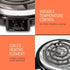 Elite Gourmet ESB-300X Single Countertop Coiled Burner, 1000 Watts Electric Hot Plate, Temperature Controls, Power Indicator Lights, Easy to Clean...
