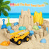 Beach Toys Sand Toys for Kids, Sand Castle Toys for Beach with Dump Truck, Sand Castle Bucket, Sand Molds, Shovel and Rake, Sandbox Toys for Toddl...