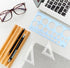 Circle Template, 3 PCS Geometry Set Stencils Circle Stencil Scale Ruler Drafting Tools Clear Ruler Set Squares Small Ruler Circle Drawing Tool for...