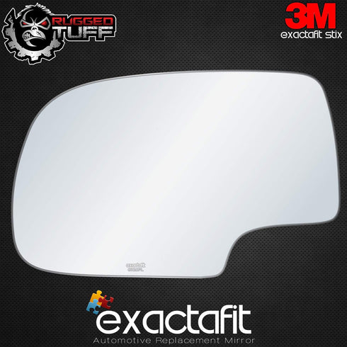 exactafit 8720PL Driver Side Mirror Glass Replacement Repair Compatible With Chevy Avalanche Silverado Suburban Tahoe, GMC Sierra Yukon YukonXL, C...