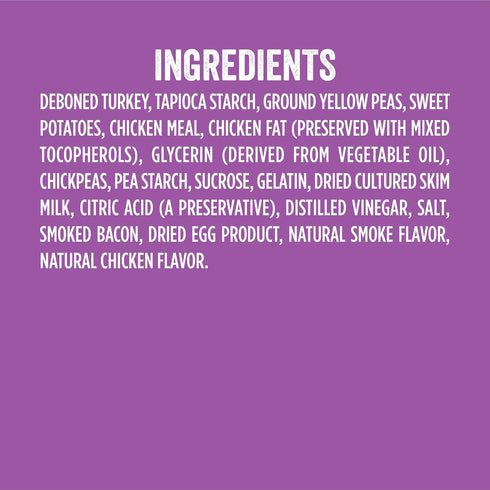 Evolve Grain Free Turkey, Bacon and Egg Flavored Breakfast Strips Dog Treats, 6oz...