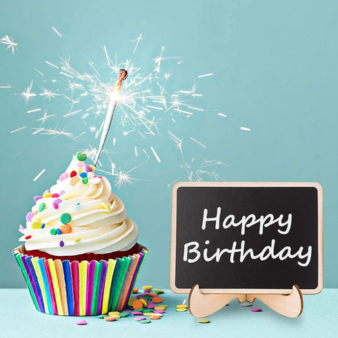20+1 pcs Wood Mini Chalkboard Sign with Easel Stand Special Event Decorations, Table Numbers Plants, Weddings Place & Birthday Parties Cards, Blac...