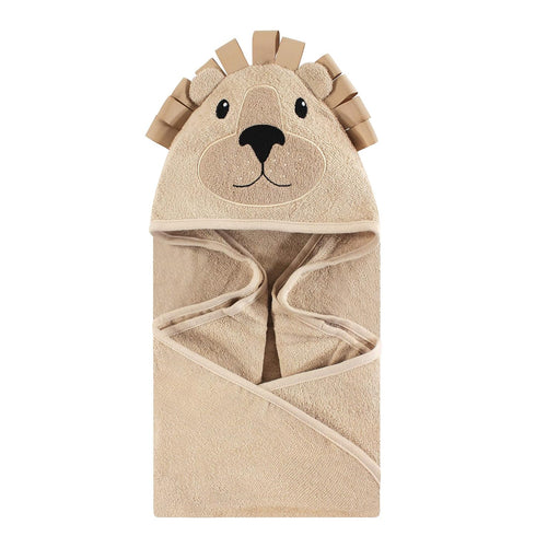 Hudson Baby Unisex Baby Cotton Animal Face Hooded Towel, Lion, One Size...