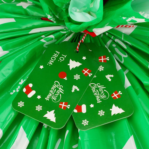 CCINEE Giant Bags,Green Christmas Sacks for Jumbo Gift Package(36"x44") with Tag Card and Wrapping Tie...