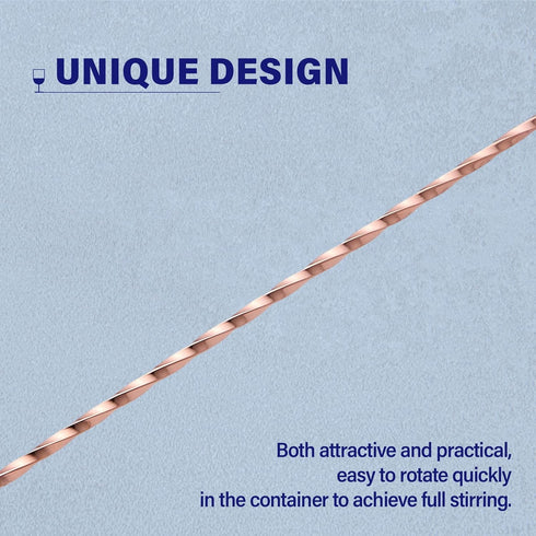 2 Pcs 12 Inches Bar Spoon, Long Handle Mixing Stirrers for Drink, Briout Stainless Steel Bar Cocktail Shaker Spoon, Rose Gold...