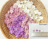 PLflower Set of 50 Tiny Flower Mixed Tone Purple Embellishment with Thread stem Mulberry Paper Flower Size 0.30" Very Small Purple1 Craft Handmade...