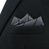 S&W SHLAX&WING Grey Men's Pocket Square Stripes Dark Gray for Suits 12×12...