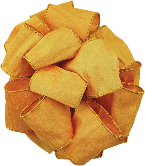 Offray Wired Edge Anisha Craft Ribbon, 2-1/2-Inch Wide by 10-Yard Spool, Gold...