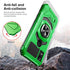 TJS Compatible for Cricket Icon 5 Case, AT&T Motivate 4 Case, with Tempered Glass Screen Protector, Metal Ring Magnetic Support Kickstand Heavy Du...