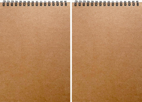 JOYISEN 2PCS Sketch Pad A5 160GSM Spiral Bound Sketchbooks for Drawing Kraft Cover 60 Pages/30 Sheets Watercolour Sketch Book for Adults Children ...