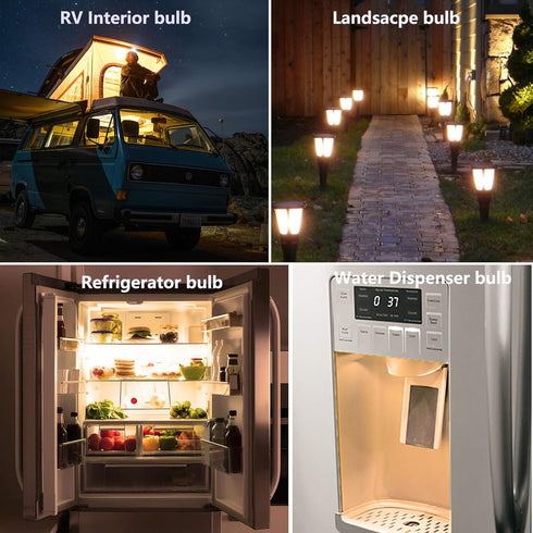 Low Voltage 12V 24V Candelabra E12 Base LED Appliance Light Bulb for ice Maker Water Dispenser RV Marine Landscape WR02X12208 416099 25W Replaceme...