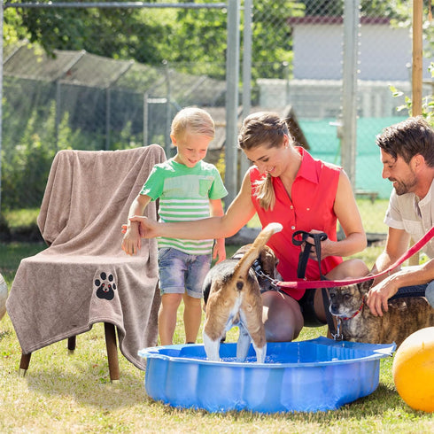 Extra Large Dog Towels for Drying Dogs Super Absorbent Soft Microfiber Pet Bath Grooming Towel for Dogs Cats and Other Pets (XL-55" * 36", Brown)...