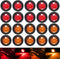 KEING 10 Amber + 10 Red Sealed Waterproof 3/4 Inch Mini Round LED Bullet Side Marker Clearance Lamp Indicator Light Brake Stop Lamp 12V for Traile...