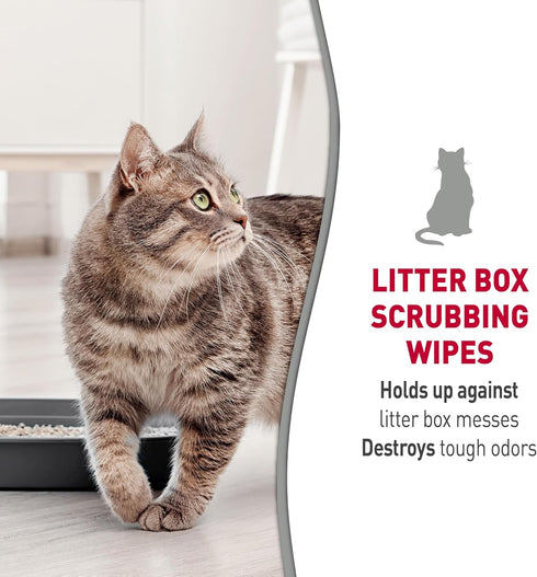 Nature’s Miracle Litter Box Scrubbing Wipes 30Ct...