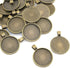 Lind Kitchen 25pcs Round Bezel Pendant Trays Setting Cabochon Blank Base for DIY Crafting Photo Jewelry Findings Making Accessories 25mm...