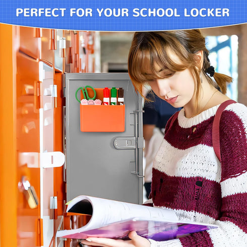 Magnetic Dry Erase Marker Holder, Magnetic Pen Holder for Fridge, Magnetic Marker Holder, Whiteboard Marker Holder for Locker Accessories, School,...