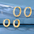 MDFUN 18K Yellow Gold Plated Hoops Huggie Stud Earrings Set Cubic Zirconia Earrings for Women Pack of 5 Pairs...