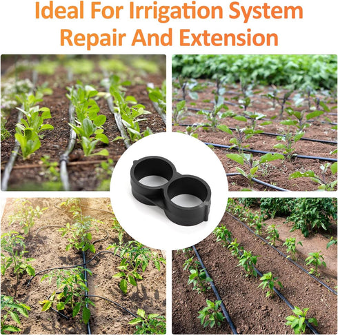 Drip Irrigation End Closure Fittings?18 Pieces 1/2'' Drip Line Barbed End Plug Connectors for 1/2 Inch Irrigation Tubing End Clamp for Garden Drip...