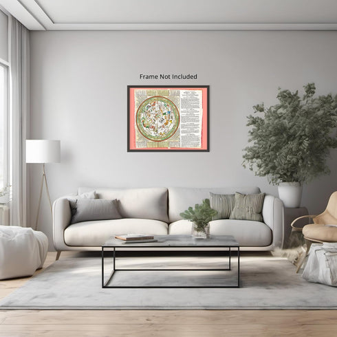 Posterizer 1 pcs-Ca. 1680 celestial chart by Claes Jansz Vooght-Astrology & Zodiac Art-Astronomy & Celestial Art-Gift for Steampunk and Astrology ...