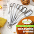 Spring Chef Stainless Steel Measuring Spoons Set of 7 with Leveler, Rectangular Metal Teaspoon & Tablespoon Measuring Spoons for Dry & Liquid Ingr...