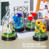 Flower Bouquets Building Toys - 545 PCS Sunflower Micro Building Blocks Kit with Dust Cover, Preserved Flower Home Decor Christmas New Year Birthd...