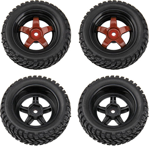 12mm Hex Hub 75mm/2.95'' Rubber Tires & Plastic Wheel Rims with Foam Compatible with HSP Tamiya HPI Kyosho 1/10 On-Road Touring Car,WLtoys 1/14 14...