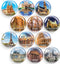 Stylish Fridge Magnets in 25 Unique Multipack Themes - Glass Design, Perfect for Organization, Lockers, & More...