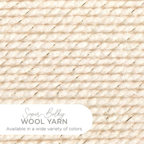 Lion Brand Yarn Wool-Ease Thick & Quick Yarn, Soft and Bulky Yarn for Knitting, Crocheting, and Crafting, 1 Skein, Starlight...