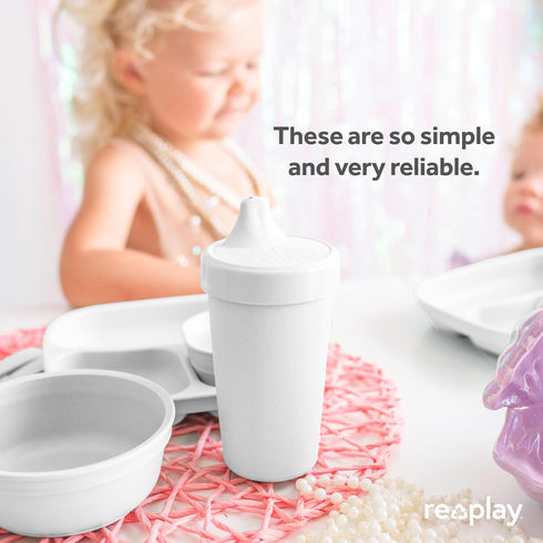 Re-Play Sippy Cups for Toddlers - 10 Oz. Reusable Spill Proof Cups for Kids, Dishwasher/Microwave Safe - Made in USA - Set of 3-3.13" x 6.25" - Se...