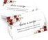 321Done Red Roses Request a Recipe Card (Set of 50) 3.5x2 White - Floral Share a Recipe Card for Bridal Shower Invitation, Keepsake, Heavy Cardsto...