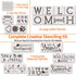 Welcome Stencil, Large Stencils for Painting on Wood Reusable, 26 PC Set to Celebrate Holidays, Home, Easter, Halloween, Christmas, Spring, Large ...